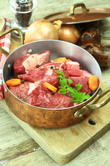 boeuf cru pour bourguignon