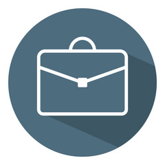 Obraz premium Vector Portfolio Icon. White Sign Business Concept. Flat Style. Vector illustration for Design, Web, Infographic.