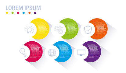 infographic with business icons