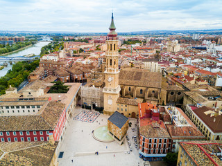 Cathedral of the Savior, Zaragoza - obrazy, fototapety, plakaty