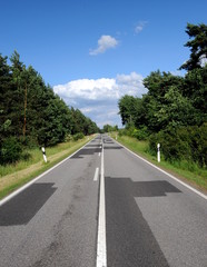 Landstra&szlig;e in der Friedl&auml;nger Gro&szlig;en Wiese