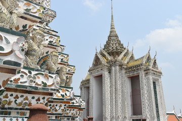Beautiful pagoda wat arun, Thai temple in Bangkok