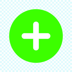 Obraz premium Add button vector, plus icon
