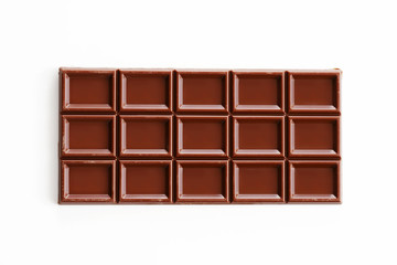 板チョコレート　白背景