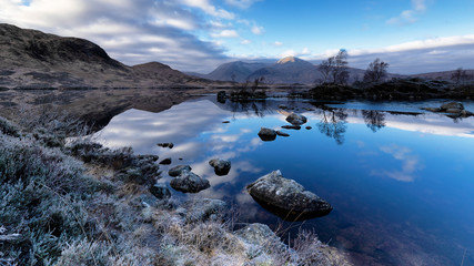 Lochan na h-Achlaise winter reflections