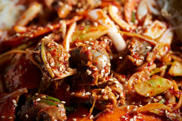 Korean spicy whelk salad 