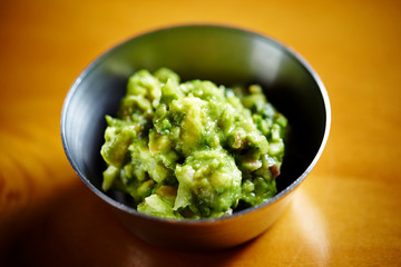 Fresh avocado guacamole 