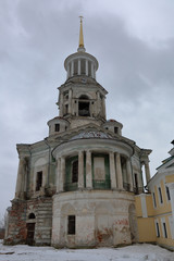 Fototapeta na wymiar Borisoglebsky Monastery. Torzhok, Russia. The oldest in the Tver region. Founded in 1038