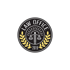 Law logo vector illustration