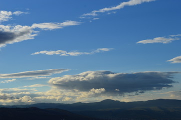 Blue sky with white clouds 