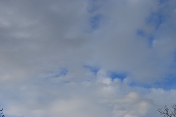 Blue sky with white clouds 