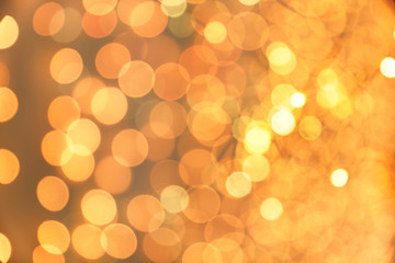 Blurred view of beautiful lights as background. Bokeh effect