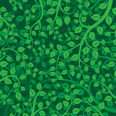 Tree branches and leaves, vector background design