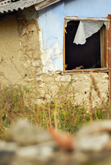 Poverty and rural life in Moldova. Dwell in the slums of eastern Europe.