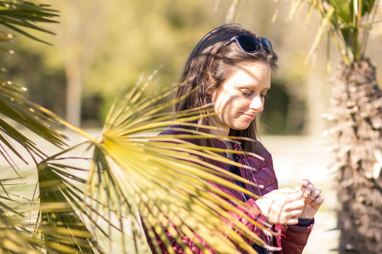 Stefania's portrait at the park