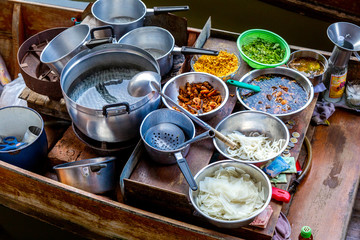 Casseroles et nourriture cuisine asiatique