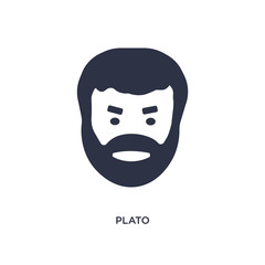 plato icon on white background. Simple element illustration from greece concept.