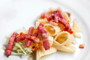 Pasta and bacon