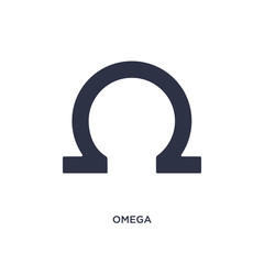 omega icon on white background. Simple element illustration from greece concept. - obrazy, fototapety, plakaty