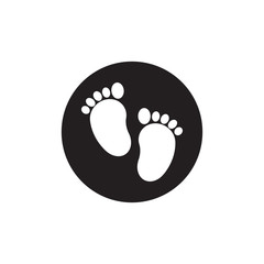  Vector illustration of baby footprint