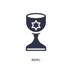 bowl icon on white background. Simple element illustration from history concept.