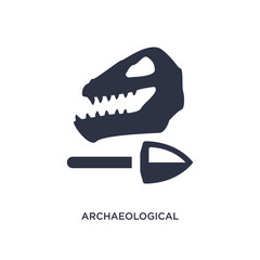 archaeological icon on white background. Simple element illustration from history concept.