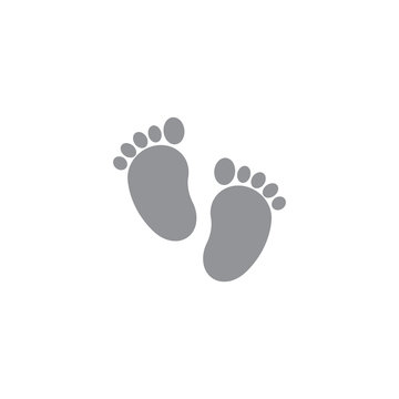  Vector illustration of baby footprint