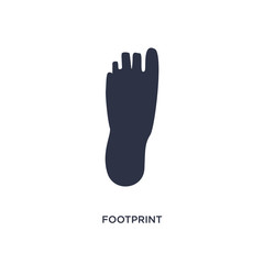 footprint icon on white background. Simple element illustration from history concept.