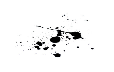 Abstract black watercolor paint splash background. black watercolor splash isolated on white