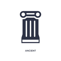 ancient icon on white background. Simple element illustration from history concept.