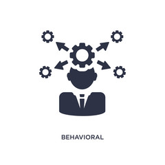 behavioral competency icon on white background. Simple element illustration from human resources concept.