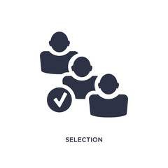 selection icon on white background. Simple element illustration from human resources concept.