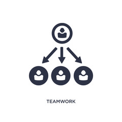 teamwork icon on white background. Simple element illustration from human resources concept.