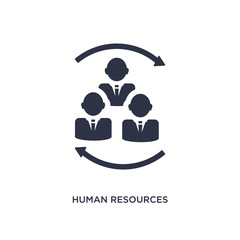 human resources icon on white background. Simple element illustration from human resources concept.