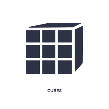 cubes icon on white background. Simple element illustration from kid and baby concept.