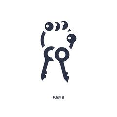 keys icon on white background. Simple element illustration from kid and baby concept.
