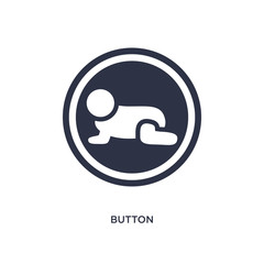 button icon on white background. Simple element illustration from kid and baby concept.