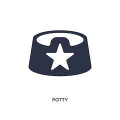 potty icon on white background. Simple element illustration from kids and baby concept.
