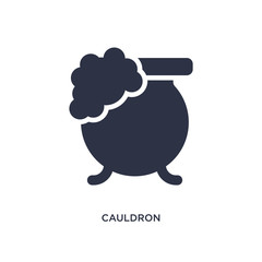 cauldron icon on white background. Simple element illustration from magic concept.