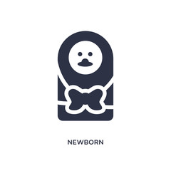 newborn icon on white background. Simple element illustration from kids and baby concept.