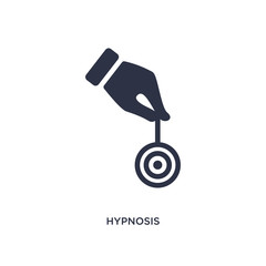 hypnosis icon on white background. Simple element illustration from magic concept.