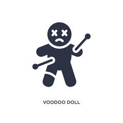 voodoo doll icon on white background. Simple element illustration from magic concept.