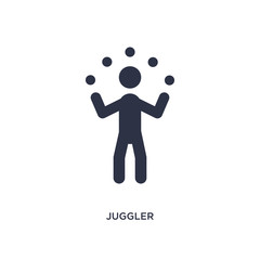 juggler icon on white background. Simple element illustration from magic concept.