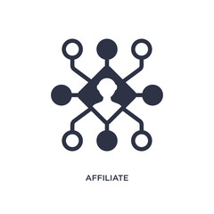 affiliate icon on white background. Simple element illustration from marketing concept.