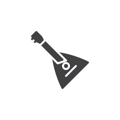 Russian Balalaika vector icon. filled flat sign for mobile concept and web design. Balalaika musical instrument glyph icon. Symbol, logo illustration. Pixel perfect vector graphics