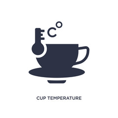 cup temperature icon on white background. Simple element illustration from measurement concept.