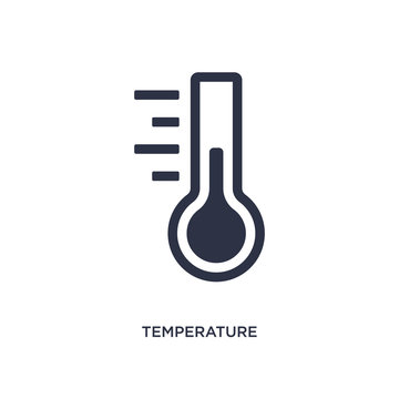 temperature measure icon on white background. Simple element illustration from measurement concept.