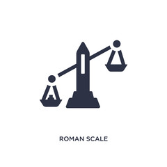 roman scale icon on white background. Simple element illustration from measurement concept.