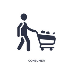 consumer icon on white background. Simple element illustration from marketing concept.