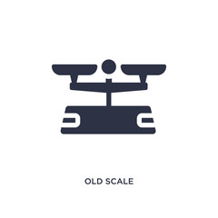 old scale icon on white background. Simple element illustration from measurement concept.